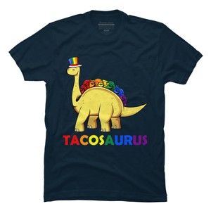 Adult Design By Humans Tacos Dinosaur Tacosaurus Rainbow Pride By JuTrading T-Shirt - 1 of 2