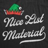 Youth Funny T Shirts Nice List Material Sarcastic Christmas Graphic Novelty Tee For Kids - Crazy Dog Youth T Shirt Gift For Christmas - 2 of 4