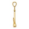 Black Bow Jewelry 14k Yellow Gold Large Stockless Anchor Pendant - 2 of 4