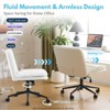 KTMBDW Criss Cross Chair with Wheels Comfy Cross Legged Office Desk Armless Wide Vanity Makeup Chair Adjustable Rolling Computer for Home Office - 2 of 4