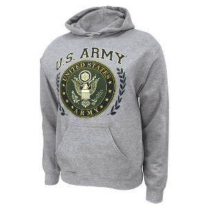 Collections Etc US Military Branch Laurel Leaf Hooded Sweatshirt - 1 of 4