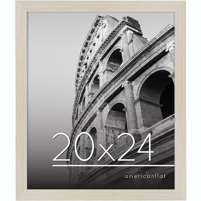 Americanflat 20x24 Poster Frame in Light Wood with Polished Plexiglass - Horizontal and Vertical Formats with Included Hanging Hardware