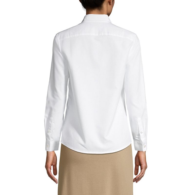 Lands' End School Uniform Women's Tall Long Sleeve Oxford Dress Shirt, 2 of 5