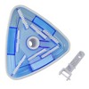 Pool Central Deluxe Triangular Transparent Blue Weighted Vinyl Liner Swimming Pool Vacuum Head 11" - Blue/White - 3 of 3