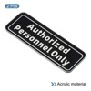 Unique Bargains Acrylic Self-Adhesive Decor Business Authorized Personnel Only Sign - 3 of 4