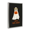 Stupell Industries Happy Howl-oween Ghost Dog Floating Frame Canvas Art - 2 of 4