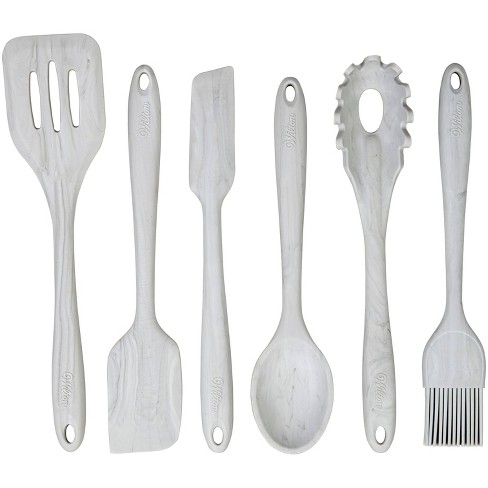 White 12 Pcs Silicone Cooking Utensils Kitchen Utensil Set - High