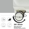 SEVOBAL Luggage 24" Luggage Lightweight Suitcase TSA Lock USB port Luggage Wheel lock Top handle Spinner Wheels, White, 16.53"*10.23"*25.2" - 3 of 4