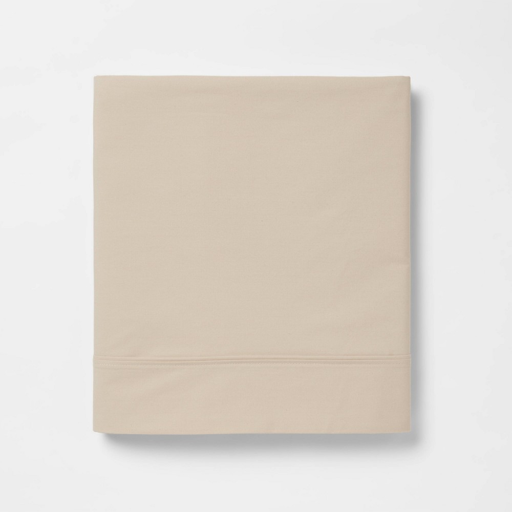 King 300 Thread Count Ultra Soft Flat Sheet True Khaki - Threshold™