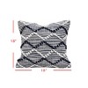 18x18 Inches Hand Woven Blue Polyester with Polyester Fill Pillow - Foreside Home & Garden - 4 of 4