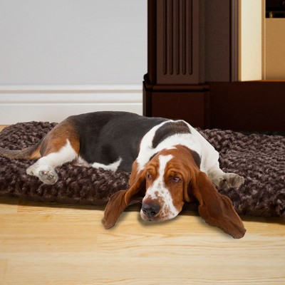 Trademark Global Jumbo Cushion Pillow Pet Bed - Chocolate