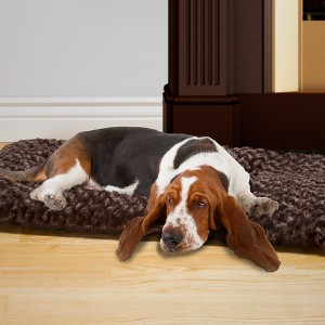 Trademark Global Jumbo Cushion Pillow Pet Bed - Chocolate - 1 of 4