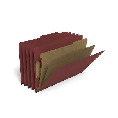 HITOUCH BUSINESS SERVICES Recycled Classification Folder 2-Dividers 2.5" Exp Legal Size Red 20/BX