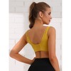 Allegra K Women's V-Neck Integrated Cup Sports Bra Push-Up Comfortable Double Straps Tank Tops - 2 of 4
