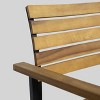 2pk Laris Wood & Iron Patio Dining Chair - Christopher Knight Home - 3 of 4