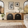 63" Modern Fluted Sideboard Buffet Cabinet with Storage, Farmhouse Coffee & Wine Bar Console Table with Gold Handles for Dining Living Room - 2 of 4