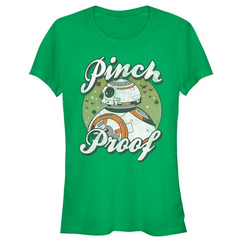 Juniors Womens Star Wars The Last Jedi BB-8 St. Patrick's Day Pinch Proof T-Shirt - image 1 of 4