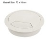 Unique Bargains Gray Plastic 60mm Dia PC Computer Desk Table Grommet Cable Tidy Wire Hole Cover - 2 of 4