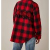 Women's Andie Plaid Fringe Button Top - Giftcraft - 3 of 3