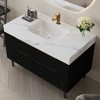 KTMBDW 35.4" Bathroom Vanity with Sink, High Gloss Single Sink Wall Mounted Bathroom Storage Vanity Cabinet with 4 Drawes, Black - 4 of 4