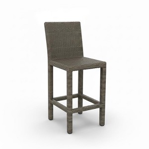 Covers & All Universal 30 in Armless Bar Stool, 18 in W, Oyster Flat Wicker - 1 of 4