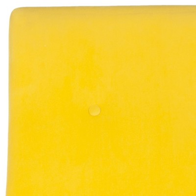 Aida Yellow Velvet Mid-Century Modern Accent Chair