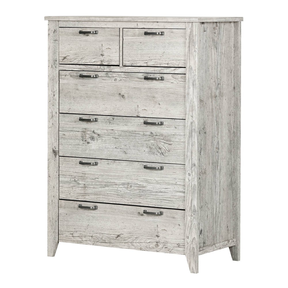 Photos - Dresser / Chests of Drawers Lionel 6 Drawer Lingerie Chest Natural White - South Shore