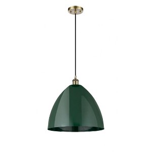 Plymouth Dome - 1 Light Cord Hung Mini Pendant In Industrial Style-18.75 Inches Tall and 16 Inches Wide - 1 of 1