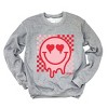 Simply Sage Market S.W.Smiley Valentine Smiley Checkered Sweatshirt - 3 of 4