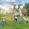 Whisen 7 in 1 Swing Set with Slide, 2 Swing Seats, 1 Climbing Net & Ladder, 1 Gym Ring, 1 Basket , Perfect Gift for Kids - Multicolor - 2 of 4