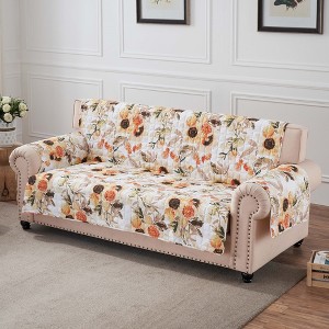 Greenland Home Somerset Quilted Reversible Furniture Cover, Gold - 1 of 4