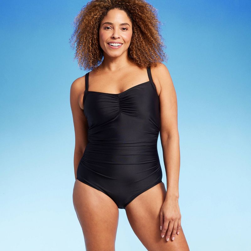 Lands' End Women's UPF 50 Full Coverage Tummy Control One Piece Swimsuit, 3 of 5