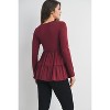 Hello Miz Women's Long Sleeve Empire Waist Maternity Top - 3 of 4