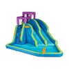 Kahuna 90793 Twin Falls Outdoor Inflatable Splash Pool Backyard Heavy-Duty PVC Water Slide Park with Two Slides, Pump, Climb Wall, and Basketball Hoop - image 2 of 4