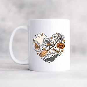 City Creek Prints Halloween Heart Mug - White - 1 of 2