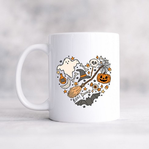 City Creek Prints Halloween Heart Mug - White - image 1 of 2