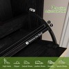 Shoe Cabinet with 3 Flip Doors & 1 Drawer, Modern Fluted Shoe Organizer for Entryway,Hallway(Black+Grey) - 3 of 4