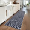 Modern Geometric Stripe Area Rugs Soft Washable Low Pile Non Shedding Rugs for Living Room Bedroom - 2 of 4