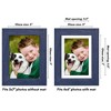 Americanflat 5x7 Picture Frame with Shatter-Resistant Glass - Fits 4x6 Photos with Mat or 5x7 Without Mat - Distressed Blue - 2 of 4