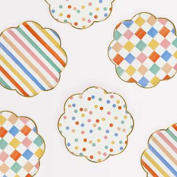 Meri Meri Colorful Pattern Side Plates (Pack of 8)