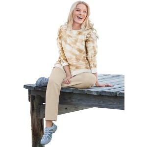Woman Within Fleece Sweatshirt - 1 of 4