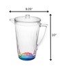 Gulches 2.5 Quarts Rainbow Design Unbreakable Plastic Water Pitcher with Lid - BPA Free, Ideal for Drinks & Juices, with Spout - 2 of 4
