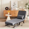 LIVAREEmlen Comfy Convertible Sleeper Sofa,5 in 1 Folding Bed with 5-Position Adjustable Backrest & Pillow for Small Spaces,Office (Light Grey) - 2 of 4