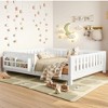 KTMBDW Floor Bed for Children,Sturdy Wood Montessori Bed Frame with Fence,Built-in bookshelf, Montessori Floor Bed for Girls and Boys - 3 of 4