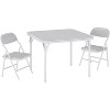 Boys and Girls Folding Table and Chairs Set of 3, Portable Table and Chair with Pu Soft Cushion, Suitable for Eating, Reading and Playing - 4 of 4