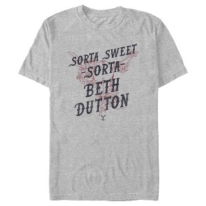 Men's Yellowstone Sorta Sweet Sorta Beth Dutton Cow Skull T-Shirt - 1 of 4