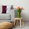 16"x16" Valentine's Day Modern Heart Square Throw Pillow Burgundy - e by design: Festive Decor, Indoor Use - 3 of 4