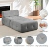 Mjkone Velvet Single Sofa, 1-Seater Modular Sofa Couch with Rivet Trim for Living Room - 2 of 4