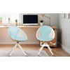 Swivel Accent Chair - 360° PU Leather Modern Desk Chair, Ergonomic Round Back Vanity Stool for Living Room, Bedroom - 2 of 4
