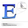 Unique Bargains 3D Acrylic Self-Adhesive Mirror Alphabet Sticker Wall Decals Blue - 3 of 4